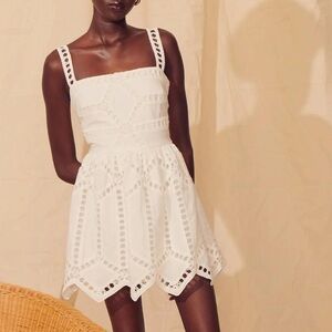 Saylor White Lace Dress